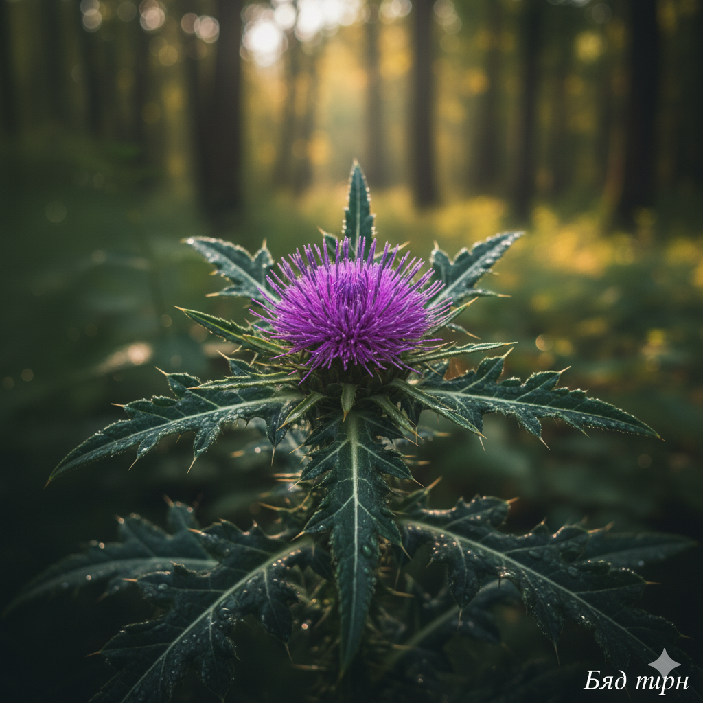 🌾 Бял трън (Silybum marianum)