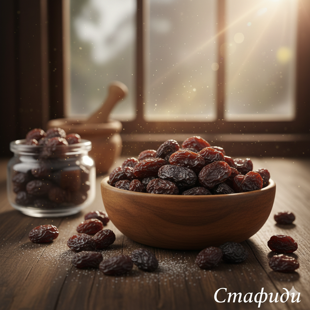 Стафиди – полезни свойства, лечебно действие, ползи за здравето и приложение